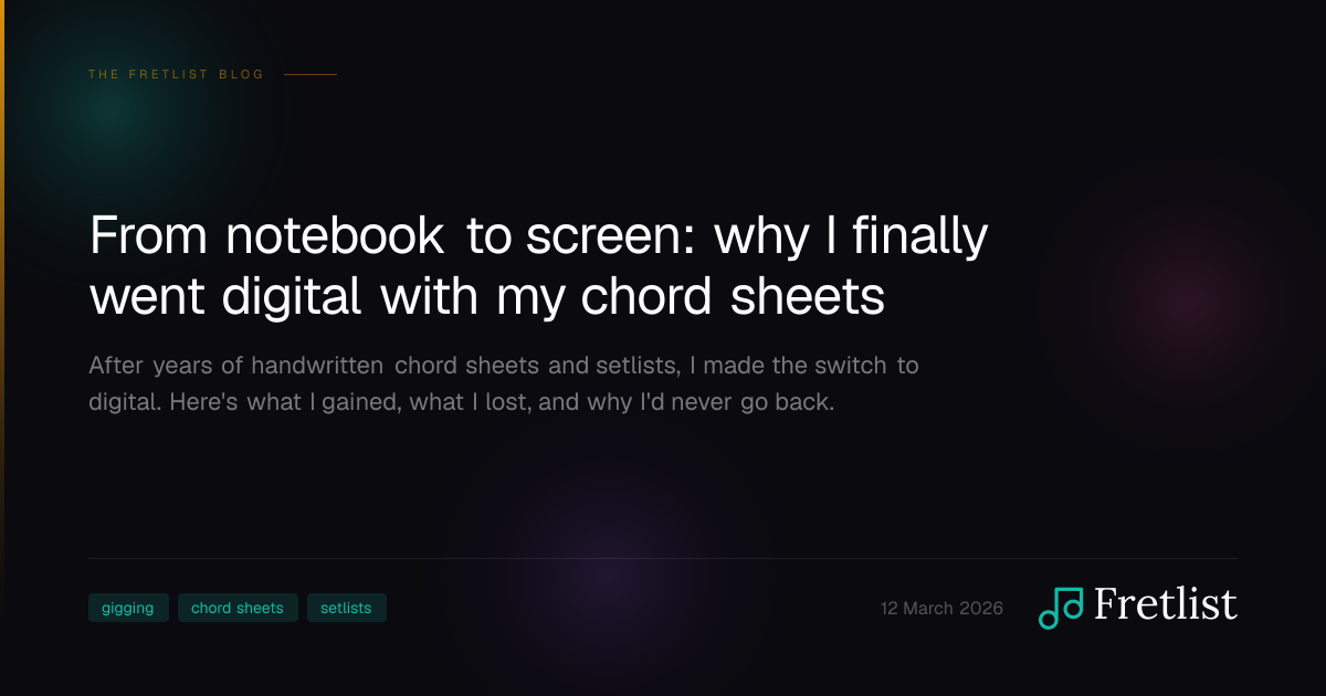 From notebook to screen: why I finally went digital with my chord ...