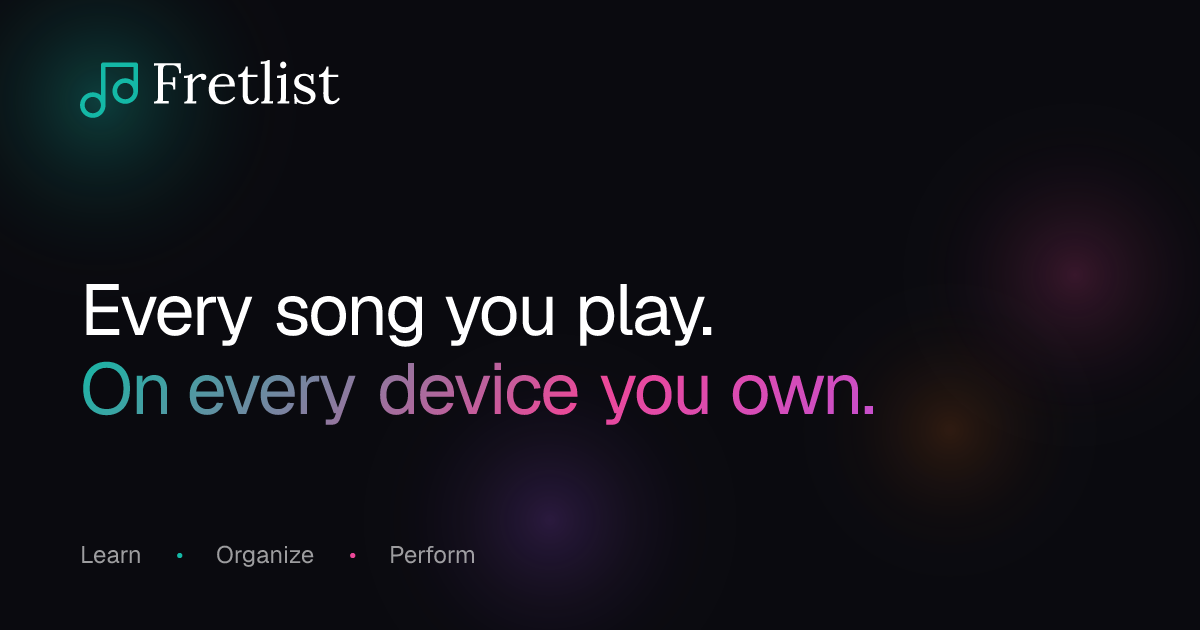 Dad of two, musician, day job, 9 months of spare minutes: built a chord chart and setlist app for mu